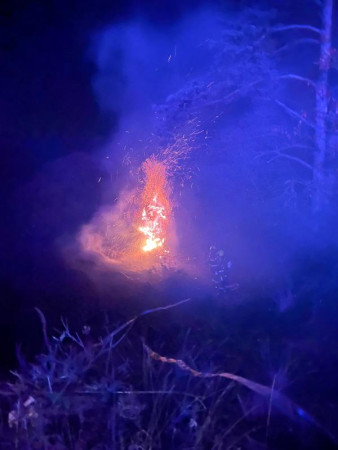 25.10.2025 - Požár štěpky - Borohrádek